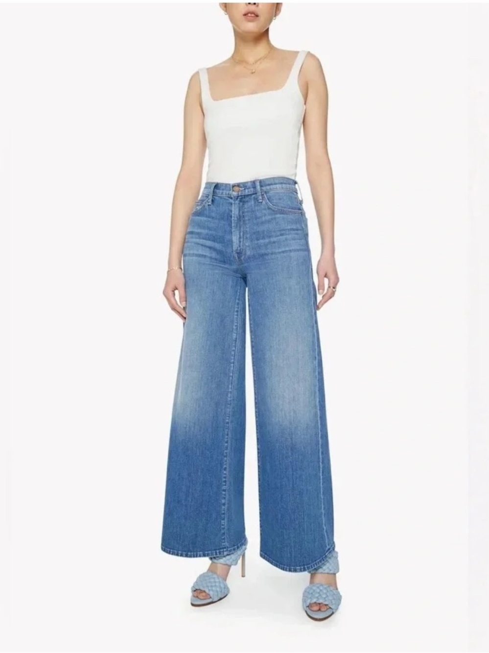 MOTHER The Undercover Wide Leg Jean Wash New Sheriff in Town size 29